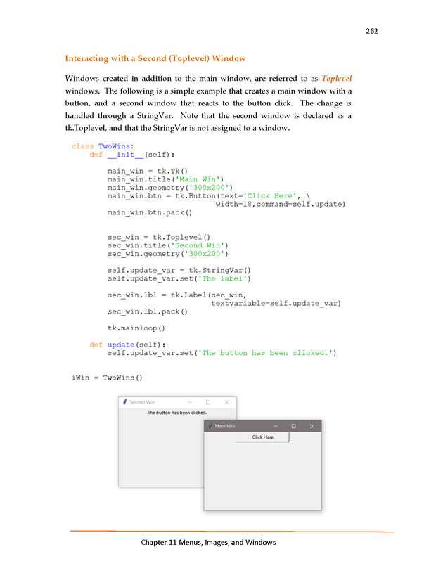 Introduction to Python Programming: Starting Out with IDLE - Menus, Images, and Windows 12
